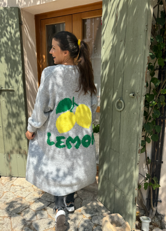 Lemon Strickjacke lang