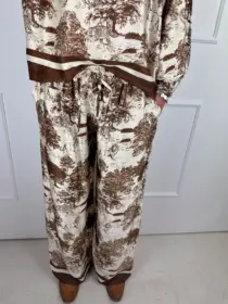 Toile de Jouy Hose braun