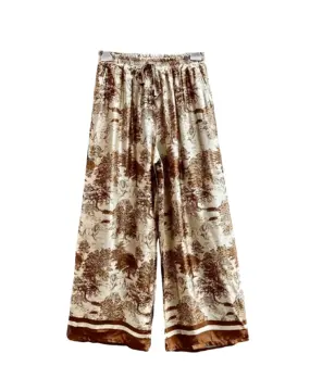 Toile de Jouy Hose braun