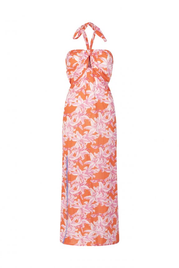 Kleid von Place du soleil orange