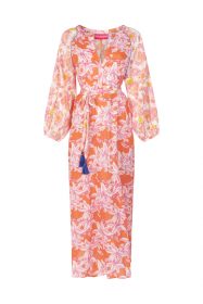 Elena Kleid Place du Soleil pink weiß orange