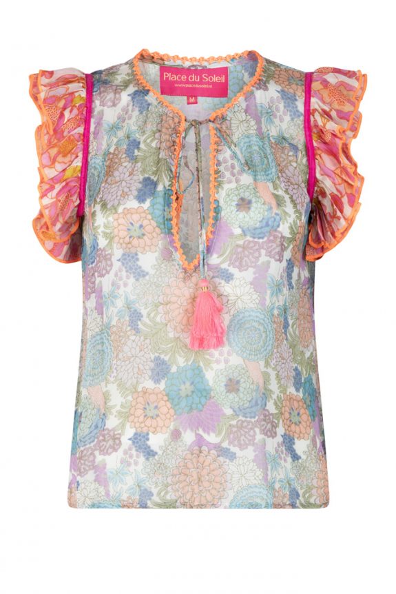 Chrysanthemen Blumen Bluse