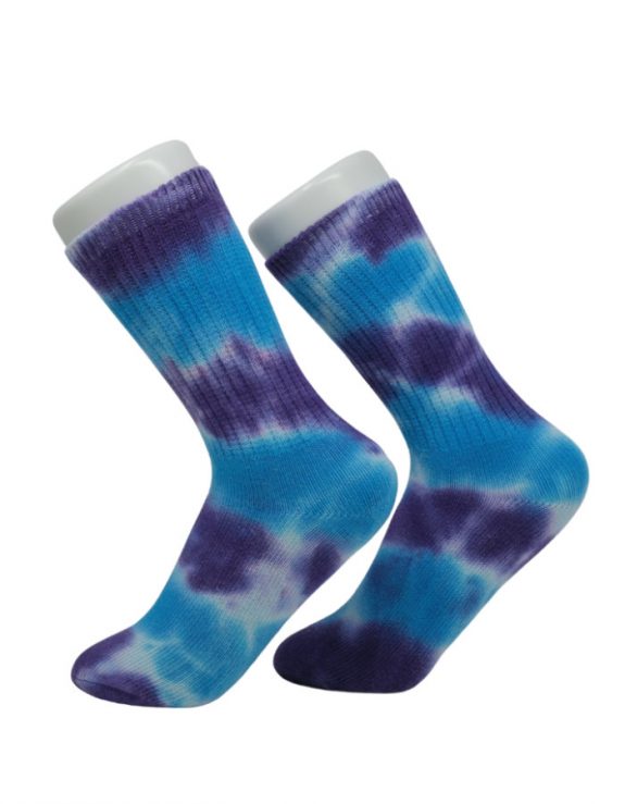 Socken Batik blau lila