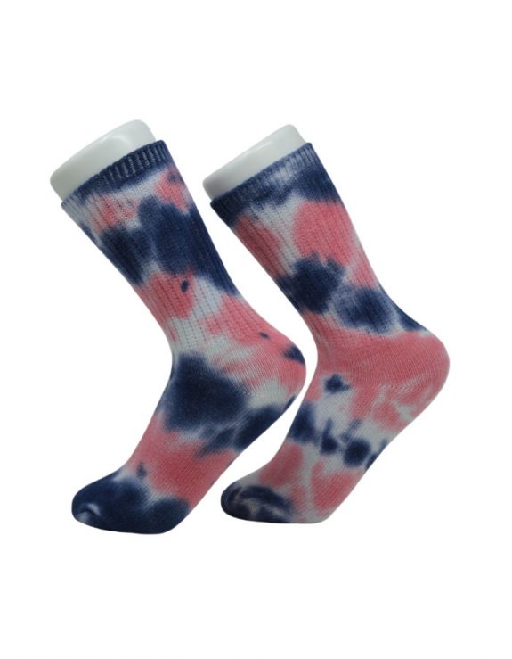 Socken Batik Blau/Rosa