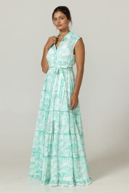 Miss June türkisenes Kleid