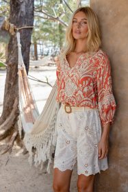 Orangene Maeva bluse Miss june