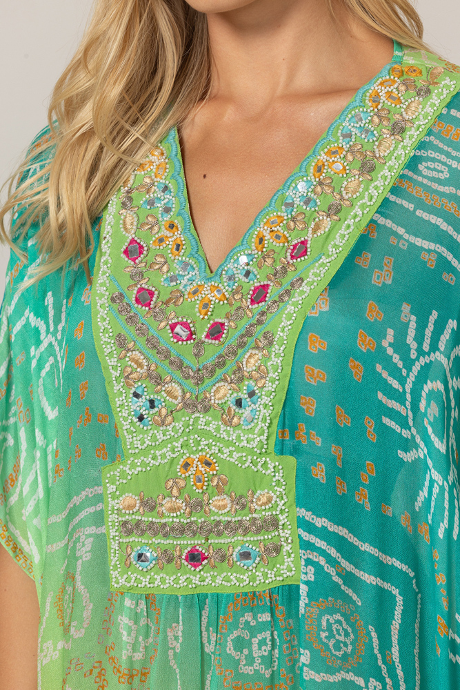 Caftan Tessa Miss June Grün und blau – Bild 2