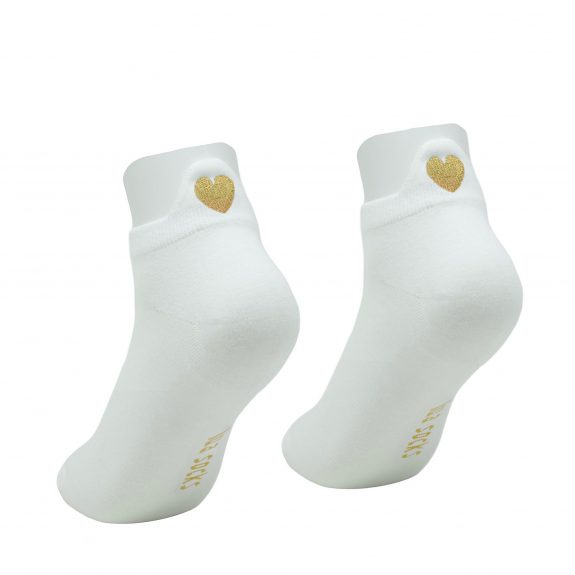 Söckchen Herz Gold
