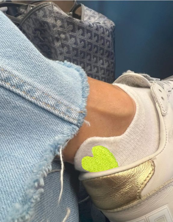 Lua Söckchen Herz neon gelb