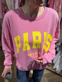 paris sweater gelb und pink