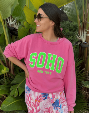 soho sweater pink neon grün