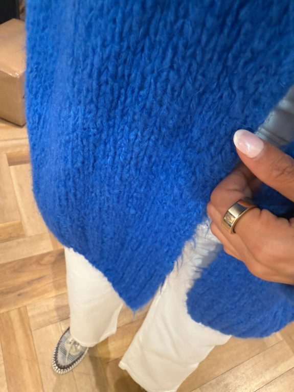 Offener Cardigan in Royalblau  – Bild 2