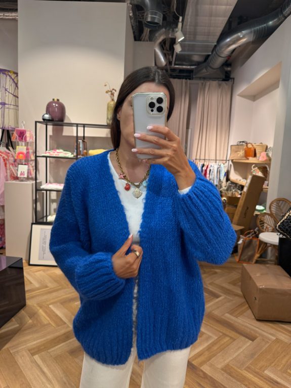 Offener Cardigan in Royalblau 