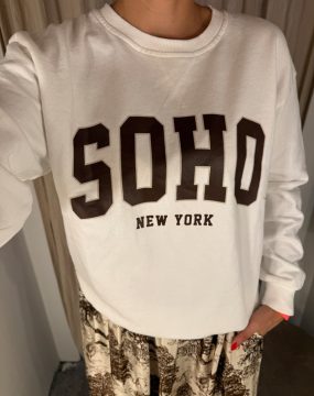 Soho Sweater weiß und braun