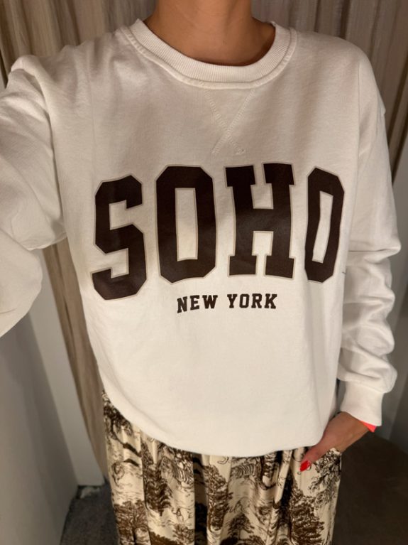Soho Sweater weiß und braun