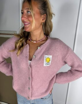 Smiley Cardigan in Altrosa
