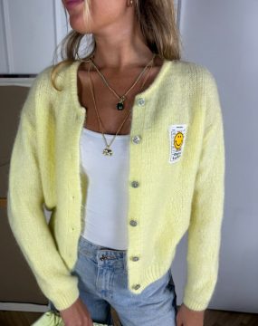 Smiley Cardigan Gelb