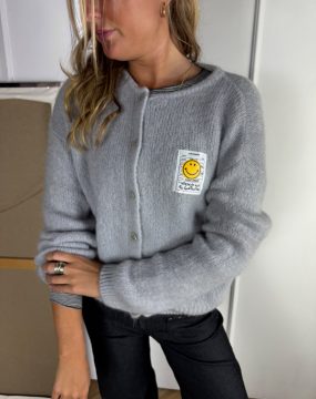 Smiley Cardigan in Grau