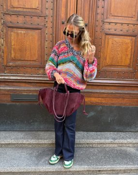 Wildledertasche in Bordeaux 