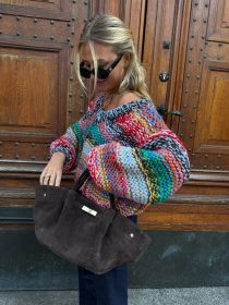 wildledertasche mit schnalle