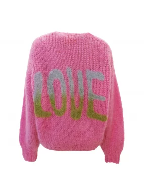 Love cardigan rosa les tricots