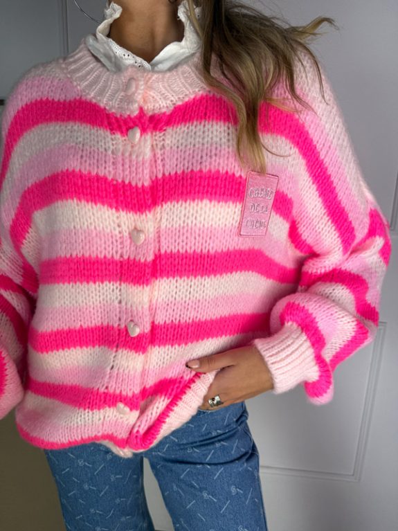 Creme de la Creme Oversized Cardigan Pink  – Bild 2