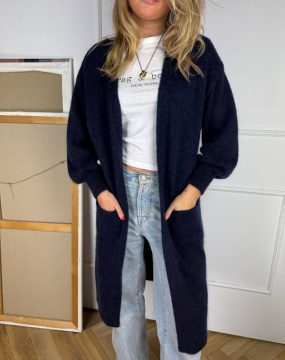 Langer Cardigan – Dunkelblau