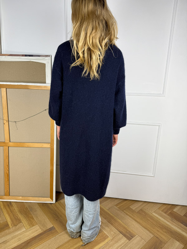 Langer Cardigan – Dunkelblau – Bild 3