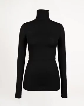Barbuda Jersey Turtleneck – Schwarz
