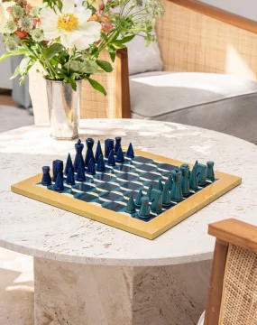 Lackiertes Schachspiel Poseidon