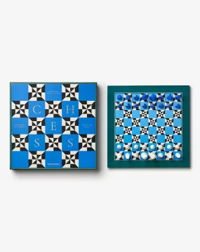 Schachbrett blau Poseidon