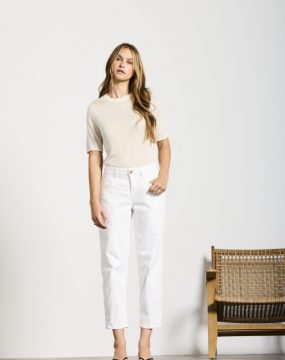 Almenhof Goldgarn Jeans Weiß