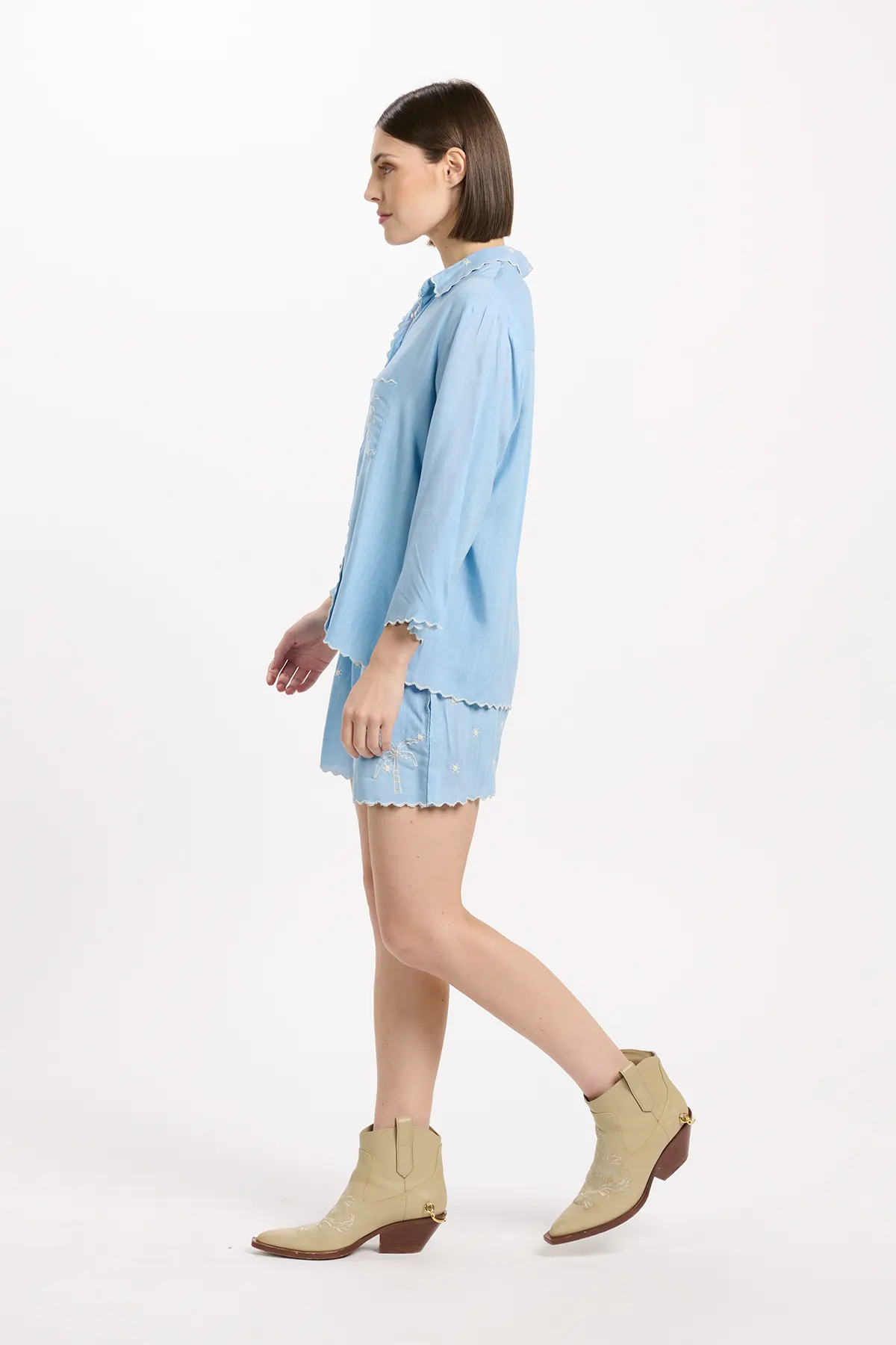 Miss June Shorts „Lumi“ Blau – Bild 2