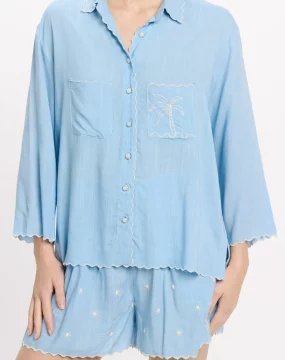 Miss June Hemd „Idalia“ (Blau)