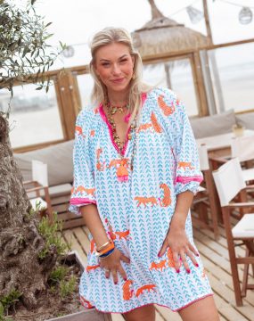 Place du Soleil Kleid mit Animal-Print