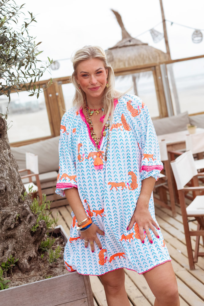 Place du Soleil Kleid mit Animal-Print