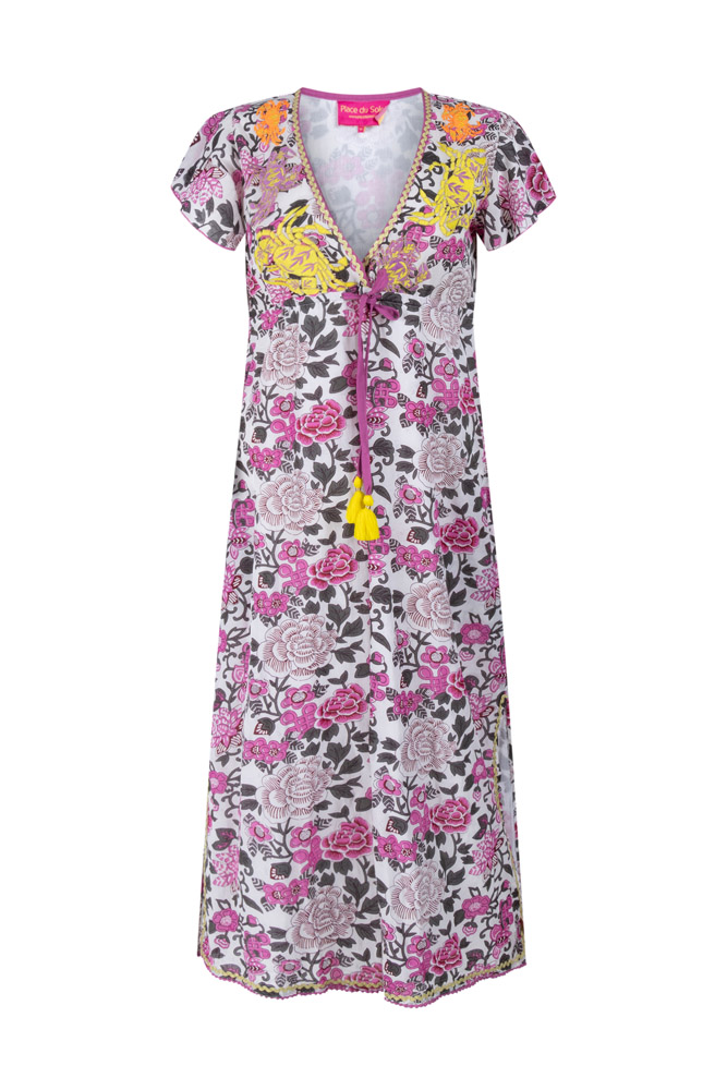 Place du Soleil Maxikleid mit floralen Prints – Bild 2