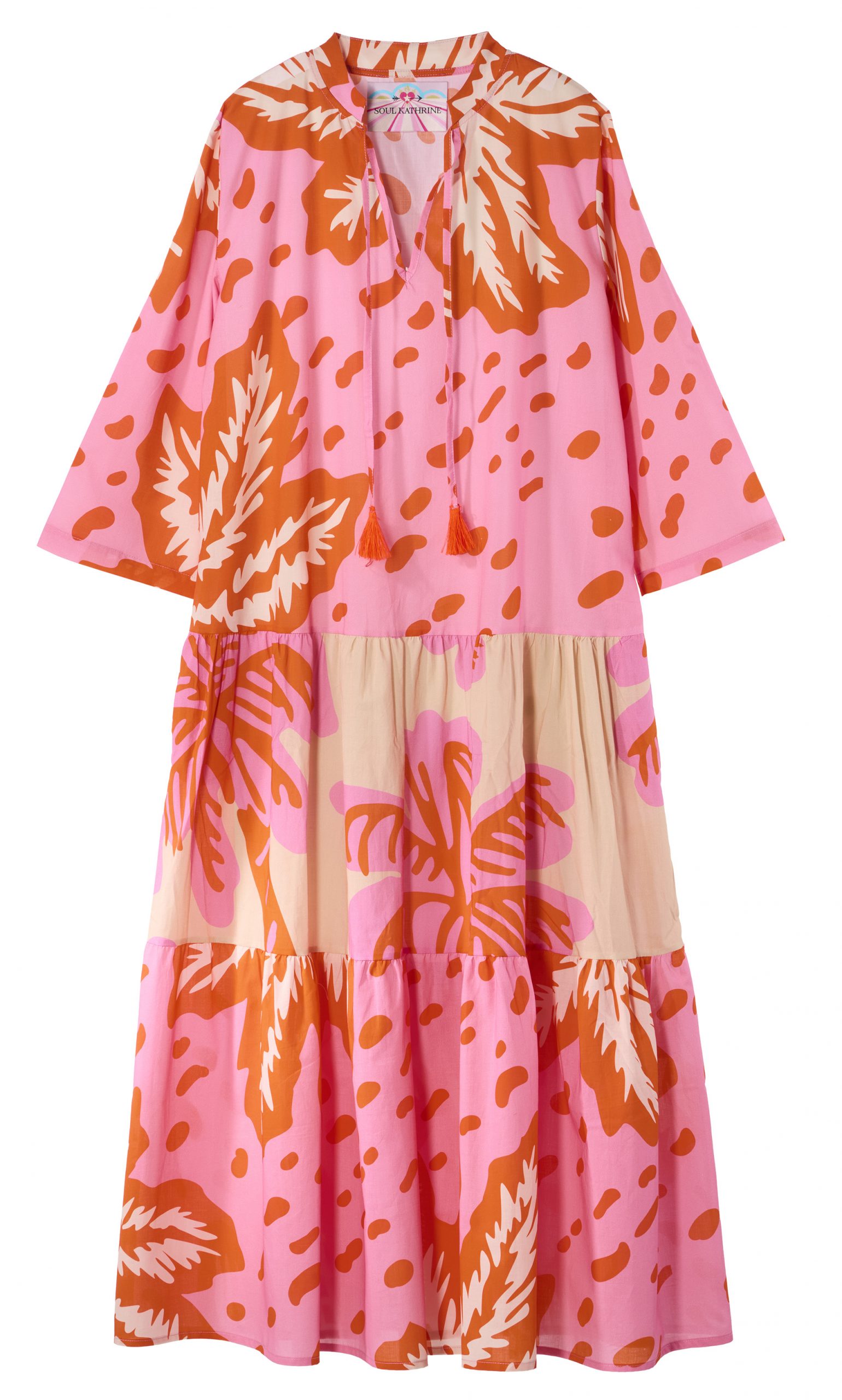 Soul Kathrine Kleid „Bloom Red Palm“ – Bild 2