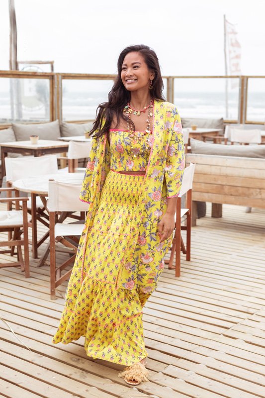 Place du Soleil Kimono mit floralem Print – Bild 2