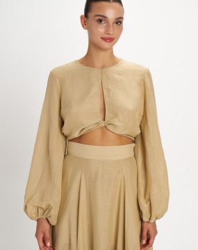 Pearl & Caviar Cropped Top „Callista“