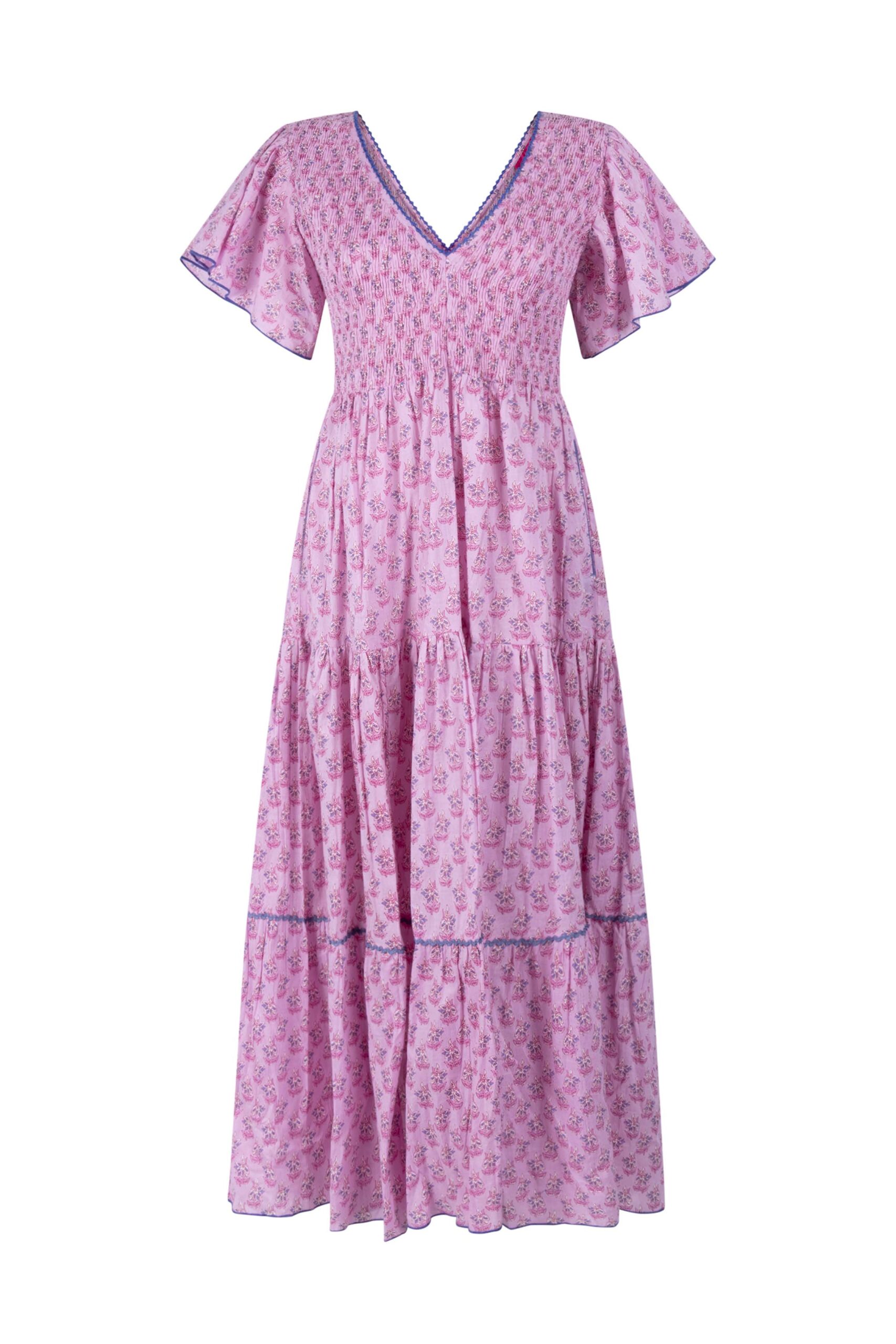 Place du Soleil Kleid rosa aus Baumwolle – Bild 2