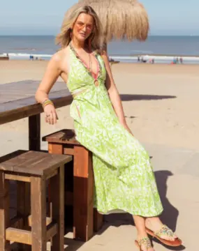 Place du Soleil Kleid grün