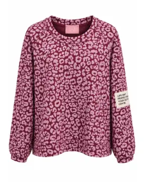 Sweatshirt Leo Bordeaux & Rosa