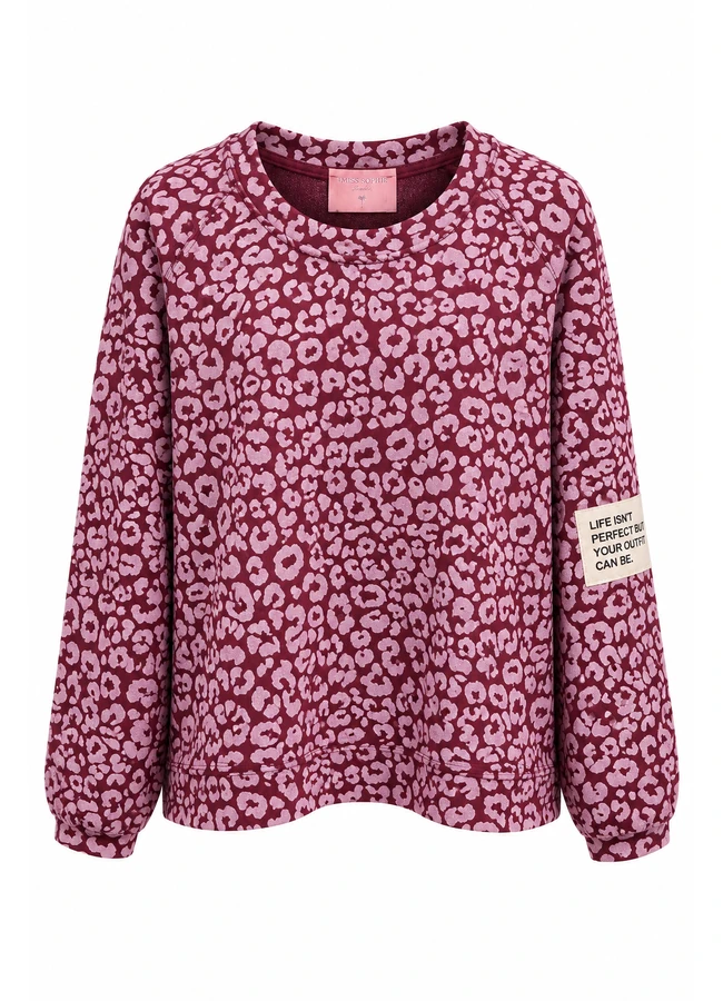Sweatshirt Leo Bordeaux & Rosa
