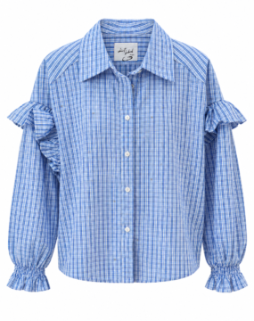 Bluse karriert mit Glitzer