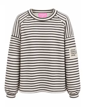 Sweatshirt Beige-Braun gestreift