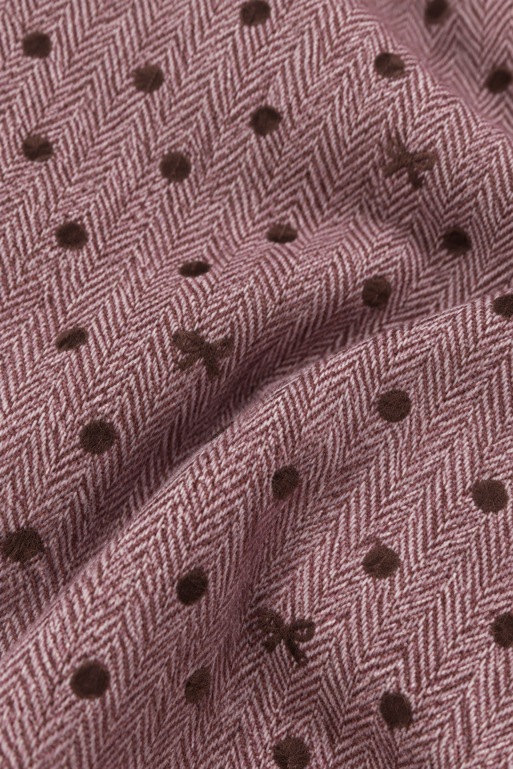 Jacke Rosa mit Fischgrätenmuster & Punkten – Bild 4