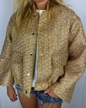 Goldene Glitzer Jacke