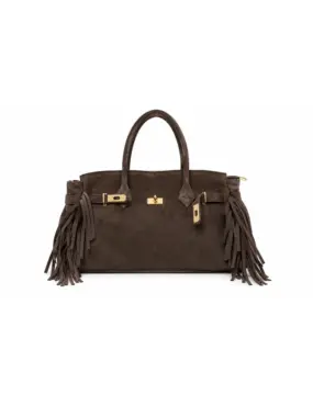 Ledertasche mit Fransen