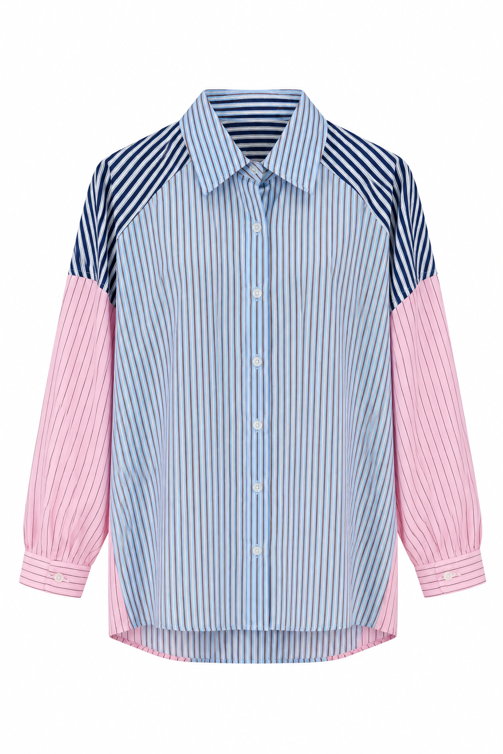 Oversize Streifenbluse Multicolor